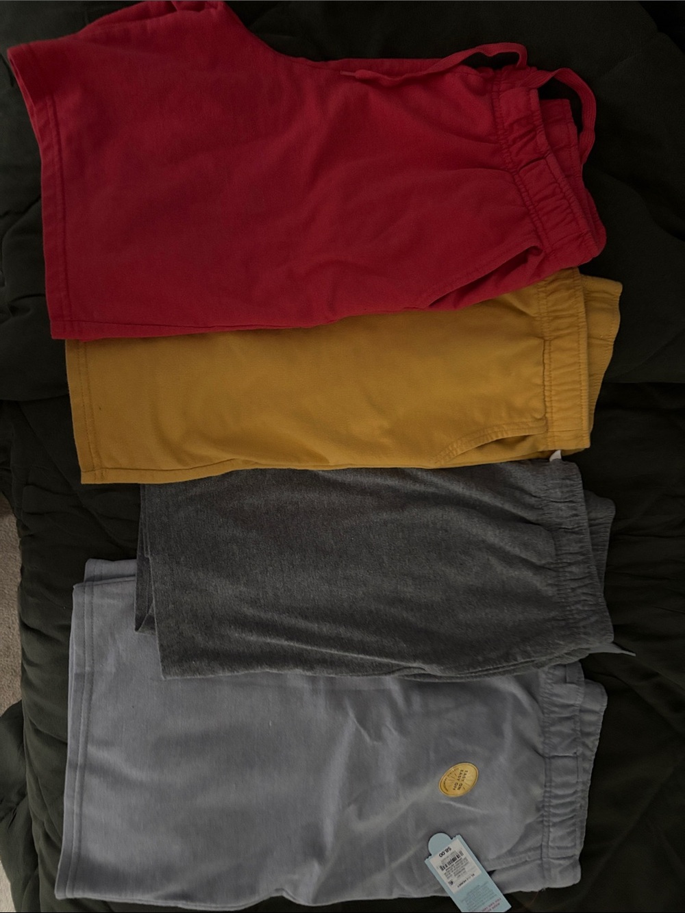 Cat & Jack Four-Pack Pull-On Shorts in Red, Mustard, Gray, Light gray